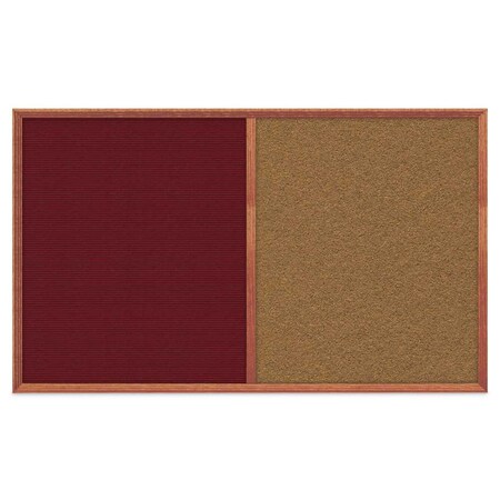 United Visual Products Slim Style Indoor Enclosed Corkboard, 24", UV502SC-WHITE-DBURGU UV502SC-WHITE-DBURGU